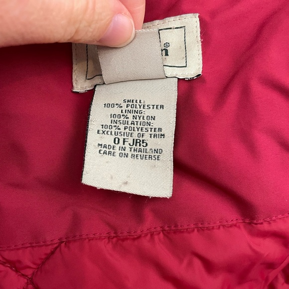 Ll bean red coat with hood size M - Picture 3 of 15
